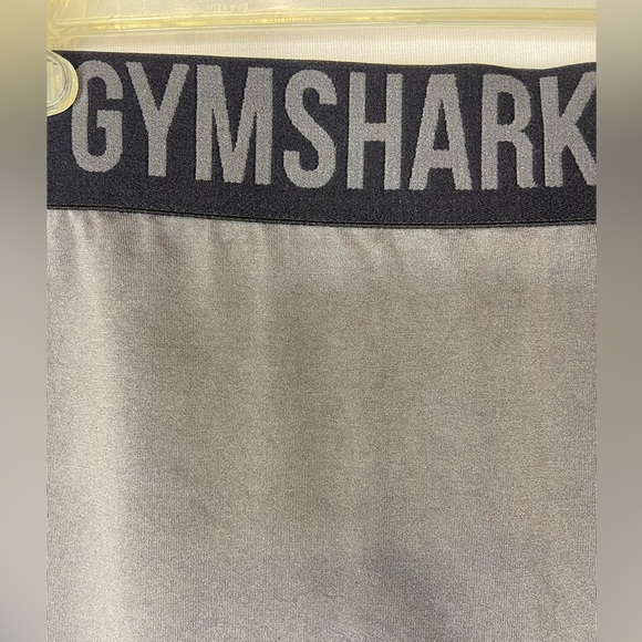 Gymshark Womens M Fit Cropped Leggings Charcoal Gray Pull On Stretch Gym - Picture 5 of 6